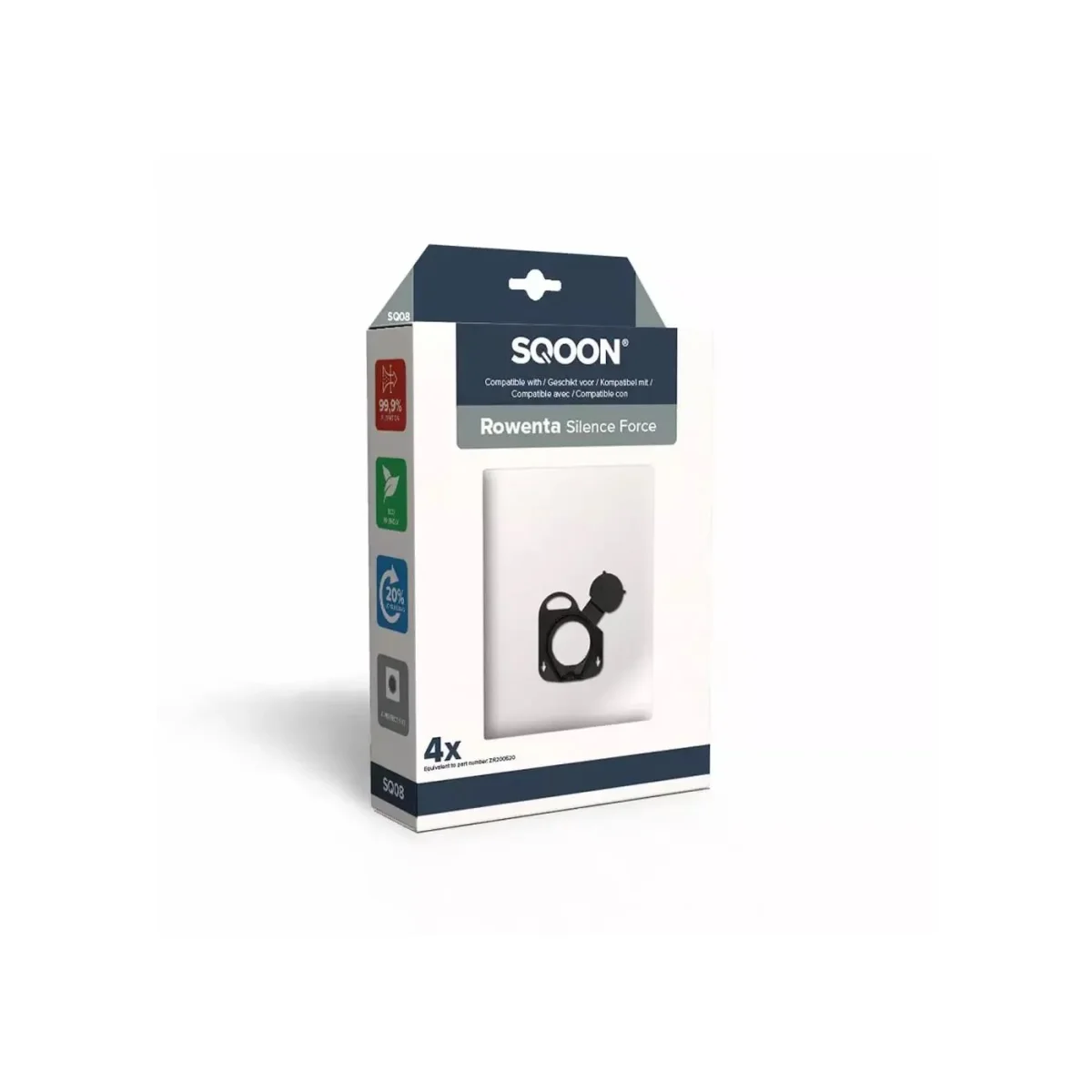 SQOON Stofzuigerzak Rowenta Silence Force / X-Trem doos a 4 stuks