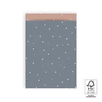 Cadeau zakje Little dot | sky blue – warm pink 17×25 cm