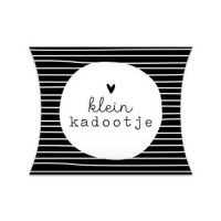 Gondeldoosje klein kadootje | zwart gestreept