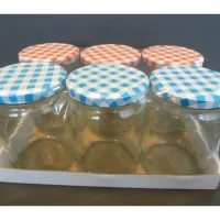 Deti Weckglas / weckpot / jampot met geruit schroefdeksel 580 ml pak a 6st.